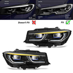 Adaptive LED Headlight Headlamp Left and Right for BMW 3 Series